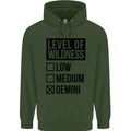 Levels of Wildness Gemini Mens 80% Cotton Hoodie Forest Green