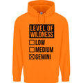 Levels of Wildness Gemini Mens 80% Cotton Hoodie Orange