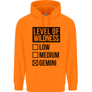 Levels of Wildness Gemini Mens 80% Cotton Hoodie Orange