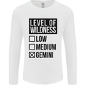 Levels of Wildness Gemini Mens Long Sleeve T-Shirt White