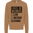 Levels of Wildness Gemini Mens Sweatshirt Jumper Caramel Latte