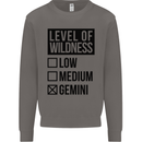 Levels of Wildness Gemini Mens Sweatshirt Jumper Charcoal
