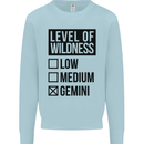 Levels of Wildness Gemini Mens Sweatshirt Jumper Light Blue
