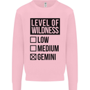 Levels of Wildness Gemini Mens Sweatshirt Jumper Light Pink