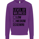 Levels of Wildness Gemini Mens Sweatshirt Jumper Purple