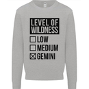 Levels of Wildness Gemini Mens Sweatshirt Jumper Sports Grey