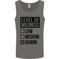 Levels of Wildness Gemini Mens Vest Tank Top Charcoal