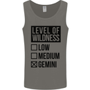 Levels of Wildness Gemini Mens Vest Tank Top Charcoal