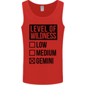 Levels of Wildness Gemini Mens Vest Tank Top Red