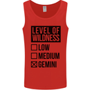 Levels of Wildness Gemini Mens Vest Tank Top Red