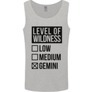 Levels of Wildness Gemini Mens Vest Tank Top Sports Grey