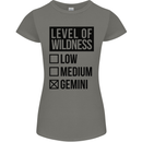 Levels of Wildness Gemini Womens Petite Cut T-Shirt Charcoal