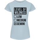 Levels of Wildness Gemini Womens Petite Cut T-Shirt Light Blue