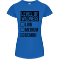 Levels of Wildness Gemini Womens Petite Cut T-Shirt Royal Blue