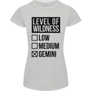 Levels of Wildness Gemini Womens Petite Cut T-Shirt Sports Grey