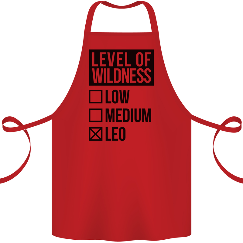 Levels of Wildness Leo Cotton Apron 100% Organic Red
