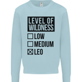 Levels of Wildness Leo Kids Sweatshirt Jumper Light Blue