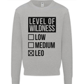 Levels of Wildness Leo Kids Sweatshirt Jumper Sports Grey