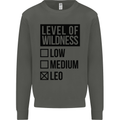 Levels of Wildness Leo Kids Sweatshirt Jumper Storm Grey