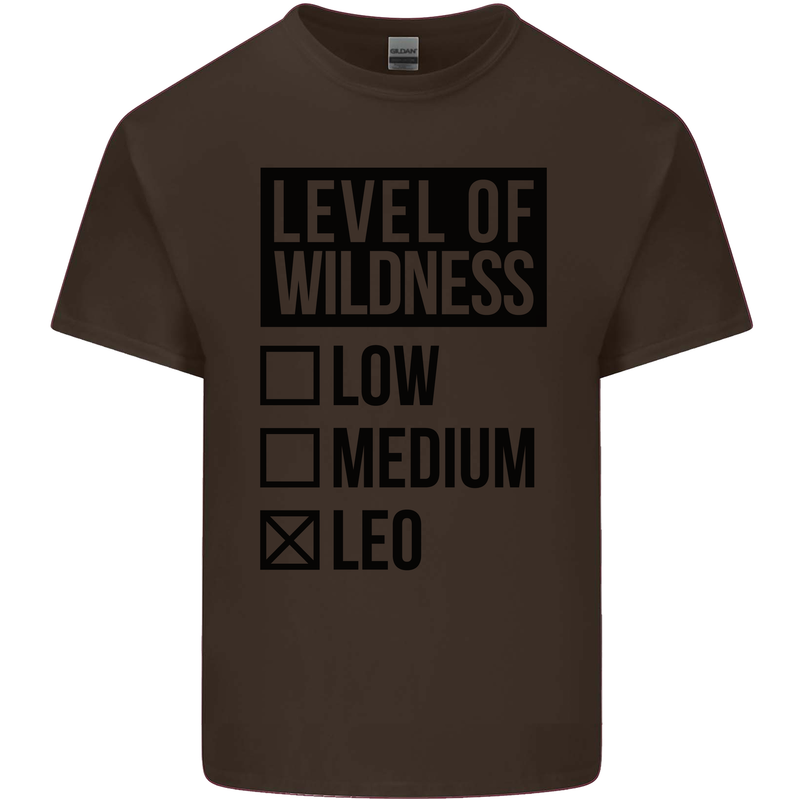 Levels of Wildness Leo Kids T-Shirt Childrens Chocolate