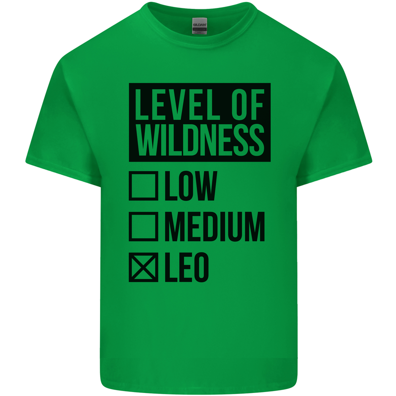 Levels of Wildness Leo Kids T-Shirt Childrens Irish Green