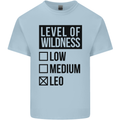 Levels of Wildness Leo Kids T-Shirt Childrens Light Blue