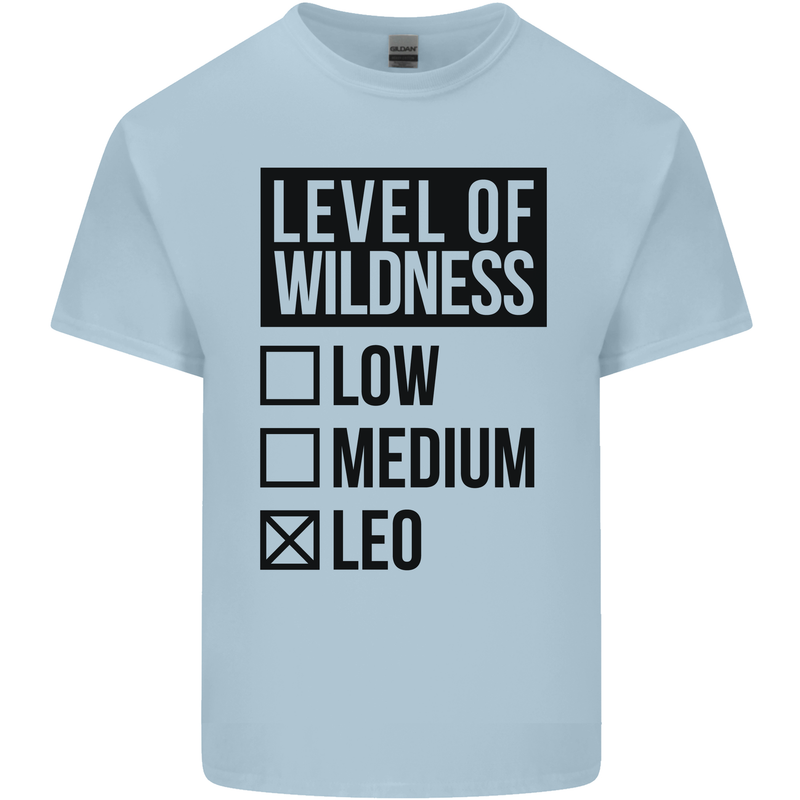 Levels of Wildness Leo Kids T-Shirt Childrens Light Blue