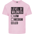 Levels of Wildness Leo Kids T-Shirt Childrens Light Pink