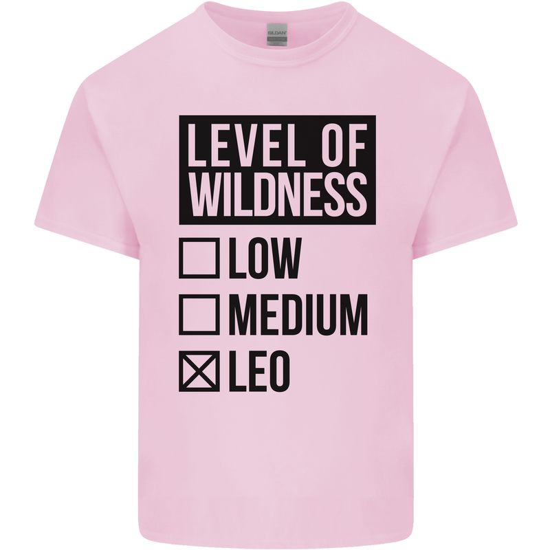 Levels of Wildness Leo Kids T-Shirt Childrens Light Pink