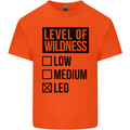 Levels of Wildness Leo Kids T-Shirt Childrens Orange
