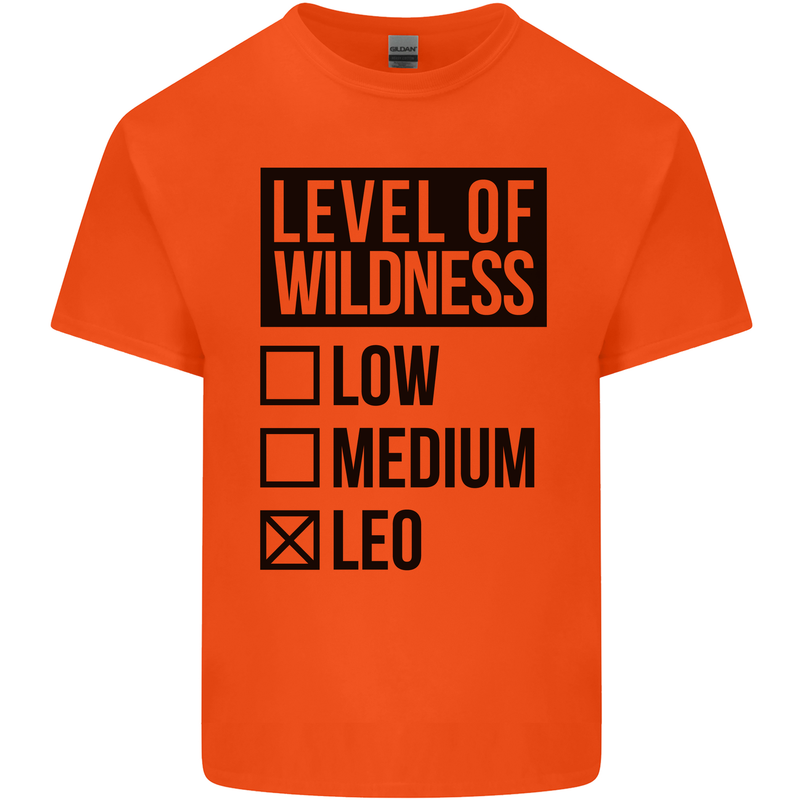 Levels of Wildness Leo Kids T-Shirt Childrens Orange