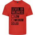 Levels of Wildness Leo Kids T-Shirt Childrens Red