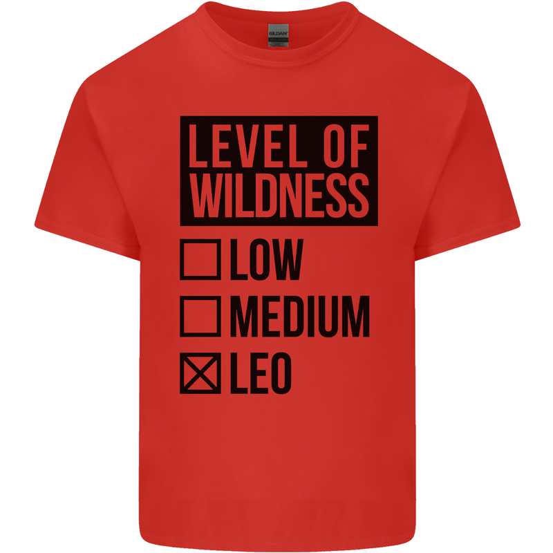 Levels of Wildness Leo Kids T-Shirt Childrens Red