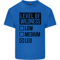 Levels of Wildness Leo Kids T-Shirt Childrens Royal Blue