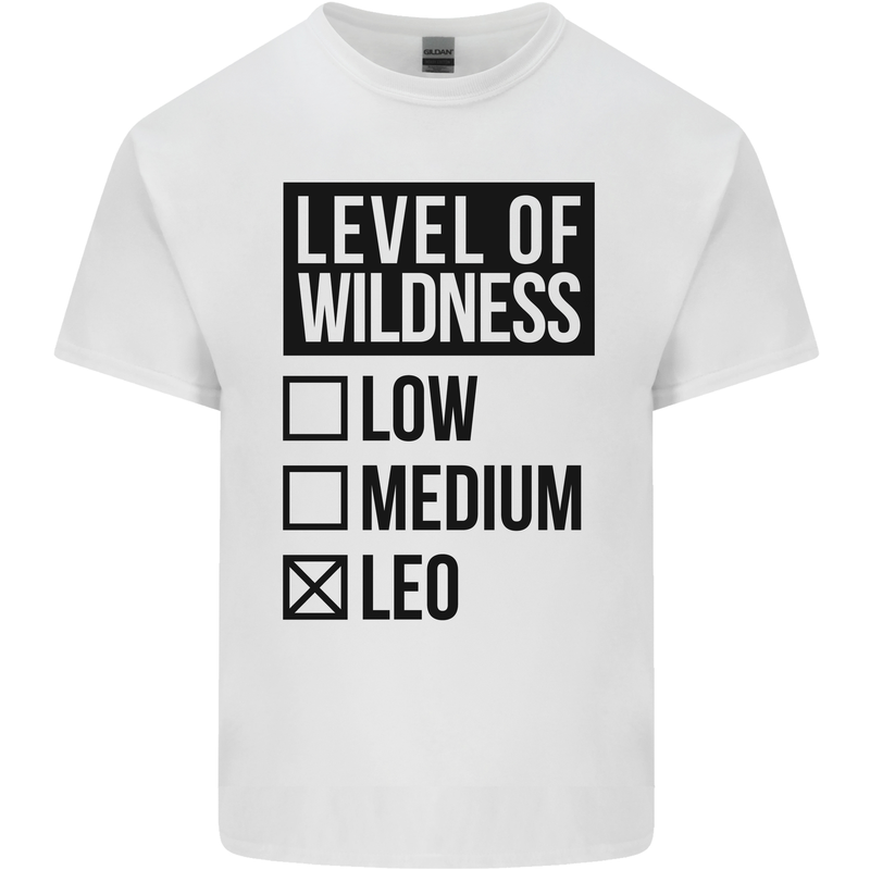 Levels of Wildness Leo Kids T-Shirt Childrens White