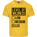 Levels of Wildness Leo Kids T-Shirt Childrens Yellow