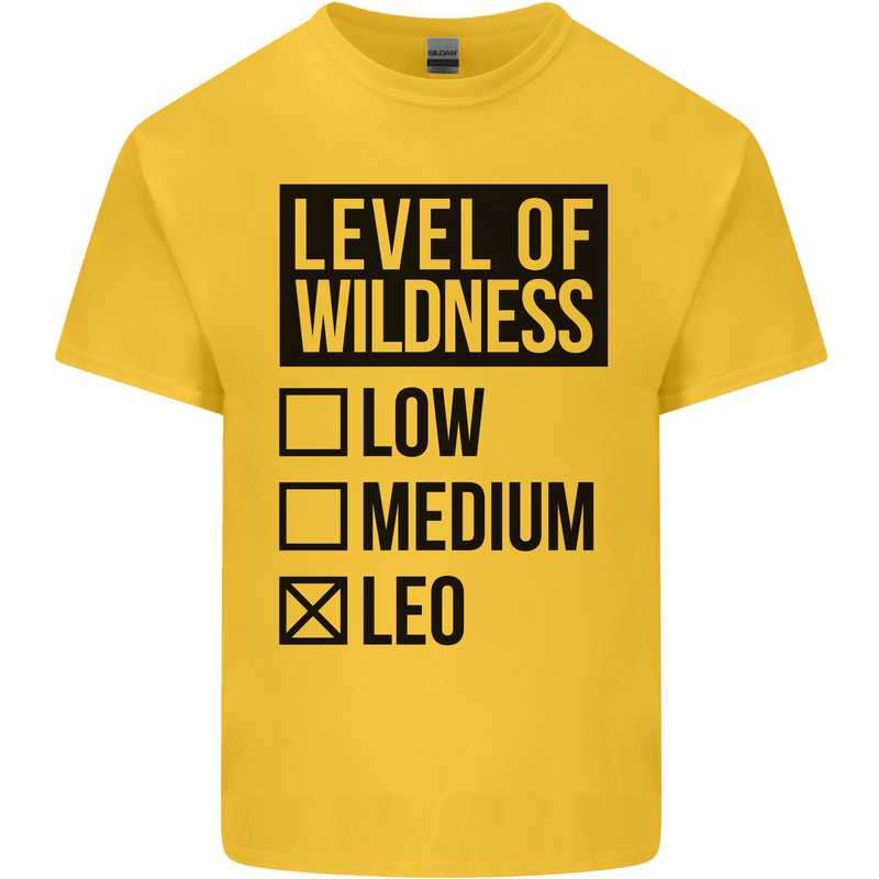 Levels of Wildness Leo Kids T-Shirt Childrens Yellow