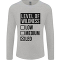 Levels of Wildness Leo Mens Long Sleeve T-Shirt Sports Grey