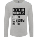 Levels of Wildness Leo Mens Long Sleeve T-Shirt Sports Grey