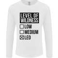 Levels of Wildness Leo Mens Long Sleeve T-Shirt White