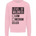 Levels of Wildness Leo Mens Sweatshirt Jumper Light Pink