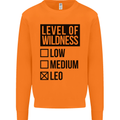Levels of Wildness Leo Mens Sweatshirt Jumper Orange