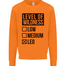 Levels of Wildness Leo Mens Sweatshirt Jumper Orange