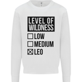 Levels of Wildness Leo Mens Sweatshirt Jumper White