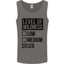 Levels of Wildness Leo Mens Vest Tank Top Charcoal