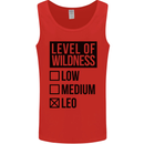 Levels of Wildness Leo Mens Vest Tank Top Red