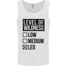Levels of Wildness Leo Mens Vest Tank Top White