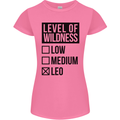 Levels of Wildness Leo Womens Petite Cut T-Shirt Azalea