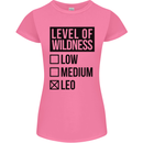 Levels of Wildness Leo Womens Petite Cut T-Shirt Azalea