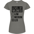Levels of Wildness Leo Womens Petite Cut T-Shirt Charcoal
